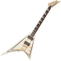 JACKSON PRO SERIES RHOADS RRT-3 IVORY WITH BLACK PINSTRIPES