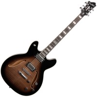 Photo HAGSTROM VIKING DELUXE BARITONE COSMIC BLACK BURST