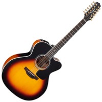 TAKAMINE P6JC-12BSB ELECTRO CUTAWAY BROWN SUNBURST GLOSS 12 CORDES