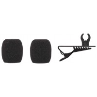 SHURE RK376 BONNETTES MOUSSES + PINCE CRAVATE CVL-B/C 