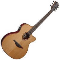 Photo LAG T100ASCE AUDITORIUM SLIM CUTAWAY ELECTRO