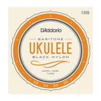 D'ADDARIO EJ53B UKULELE BLACK NYLON BARITONE