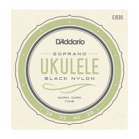 D'ADDARIO EJ53S UKULELE BLACK NYLON SOPRANO