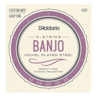 Photo D'ADDARIO EJ57 CORDES BANJO CUST MED/5C-PLAQUE NICKEL 11/22