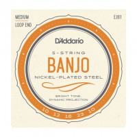 D'ADDARIO BANJO NICKEL-PLATED STEEL 5 CORDES