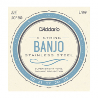 Photo D'ADDARIO EJS60 CORDES BANJO LIGHT/5C-ACIER 10/20