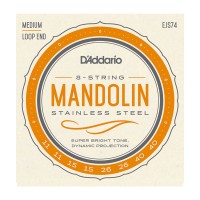 Photo D'ADDARIO EJS74 CORDES MANDOLINE MEDIUM /ACIER 11-40