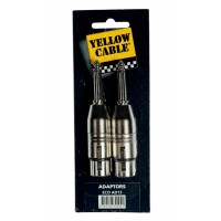 YELLOW CABLE AD13 ADAPTATEUR JACK MALE/XLR FEMELLE (X2)