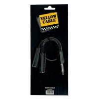 Yellow Cable B2F Bretelle 2 Jacks Femelle/1 Jack Male