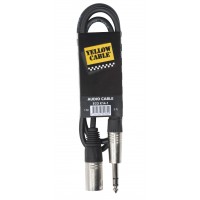 YELLOW CABLE K14 JACK STEREO MALE/XLR MALE