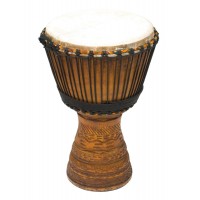 Photo TANGA DJEMBE IROKO 13.5" SCULPTE