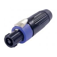 Photo NEUTRIK NLT4FX-BAG - FICHE SPEAKON STX 4 PÔLES FEMELLE IP54 NOIRE