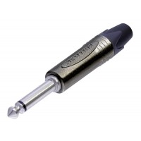 Photo NEUTRIK NP2X-BAG - FICHE JACK SERRE CABLE MONO 6.35 NOIRE
