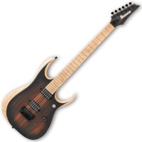Photo IBANEZ RGDIX6MRW-CBF IRON LABEL - CHARCOAL BROWN BURST FLAT