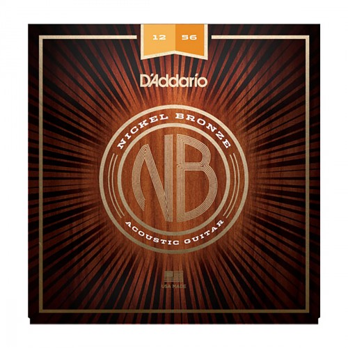 D'ADDARIO NB1256 NICKEL BRONZE LIGHT TOP/MED BOTTOM 12-56