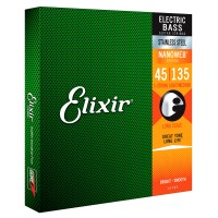 Photo ELIXIR 14782 BASS NANOWEB STAINLESS STEEL MEDIUM 45-135