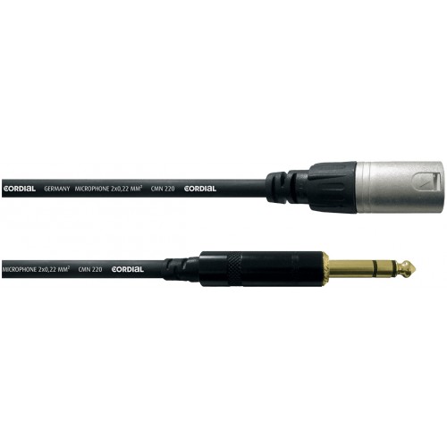 CORDIAL CFM15MV CABLE INTRO XLR M./JACK STÉRÉO M. - 1.5M