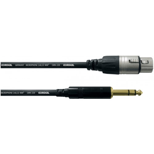 CORDIAL CFM3FV CABLE ESSENTIALS XLR F./JACK STÉRÉO- 3M