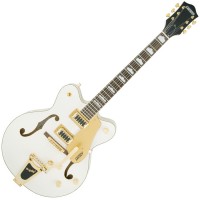 Photo GRETSCH GUITARS G5422TG SNOWCREST WHITE BIGSBY GOLD