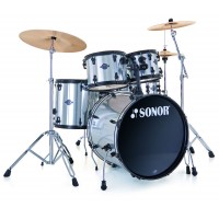 Photo SONOR SMART FORCE STUDIO BRUSHED CHROME BLACK HARDWARE