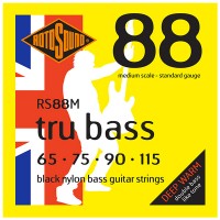 Rotosound RS88M Tru Bass 88 Black Nylon Flatwound Medium 65/115