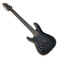Photo SCHECTER BLACKJACK ATX C-7 AGED BLACK SATIN GAUCHER