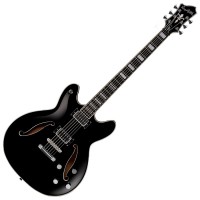 Photo HAGSTROM VIKING DELUXE BARITONE BLACK GLOSS