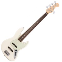 Photo FENDER AMERICAN PROFESSIONAL JAZZ BASS V OLYMPIC WHITE RW