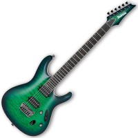 Photo IBANEZ S6521Q-SLG PRESTIGE JAPAN - SURREAL BLUE BURST GLOSS
