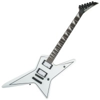 Photo JACKSON JS SERIES SIGNATURE GUS G. STAR WHITE W/ BLACK PINSTRIPES