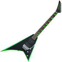 Photo JACKSON X SERIES RHOADS RRX24 BLACK W/ NEON GREEN BEVELS