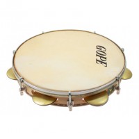 Photo GOPE PAC107JC - PANDEIRO 10" CHORINHO CYMBALETTES CONCAVES PEAU ANIMALE