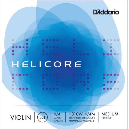 D'ADDARIO H310W 4/4M - HELICORE JEU CORDES VIOLON 4/4 MEDIUM MI FILÉ ALU