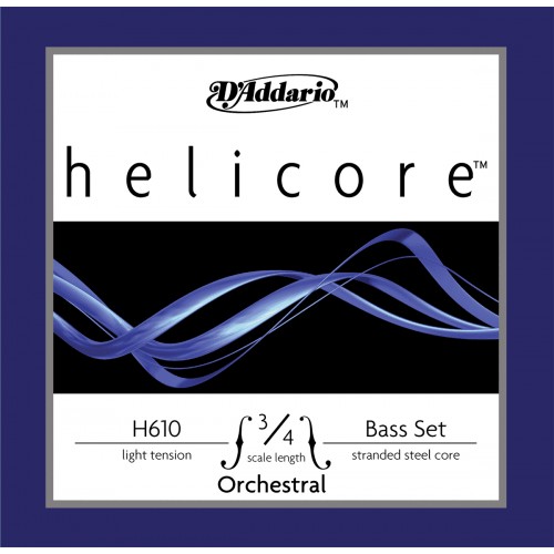 D'ADDARIO H610 3/4L - HELICORE JEU CORDES CONTREBASSE 3/4 LIGHT