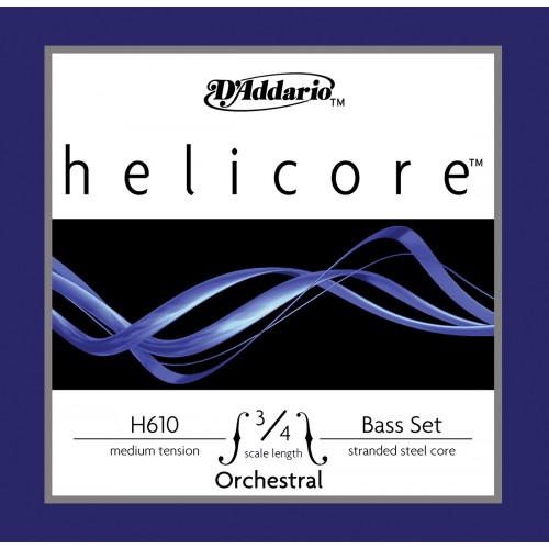 D'ADDARIO H610 3/4M - HELICORE JEU CORDES CONTREBASSE 3/4 MEDIUM