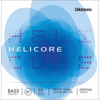 D'ADDARIO HP610 3/4M - HELICORE JEU CORDES BASSE PIZZICATO 3/4 MEDIUM