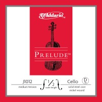 Photo D'ADDARIO J1012 1/2M - PRELUDE CORDE RÉ CELLO 1/2 MEDIUM FILÉ NICKEL