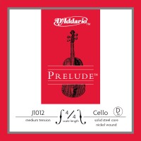Photo D'ADDARIO J1012-4-4M - PRELUDE CORDE RÉ CELLO 4/4 MEDIUM FILÉ NICKEL