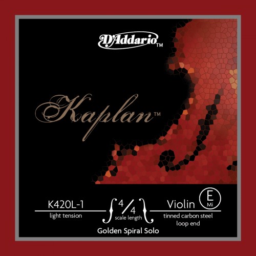 D'ADDARIO K420L-1 - KAPLAN CORDE MI VIOLON 4/4 LIGHT ACIER A BOUCLE