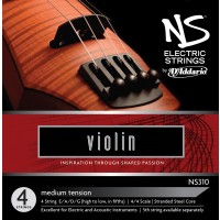 Photo D'ADDARIO NS310 - NS ELECTRIC JEU CORDES VIOLON 4/4 MEDIUM