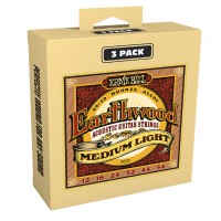 ERNIE BALL ACOUSTIC EARTHWOOD 80/20 BRONZE (PACK DE 3 JEUX)