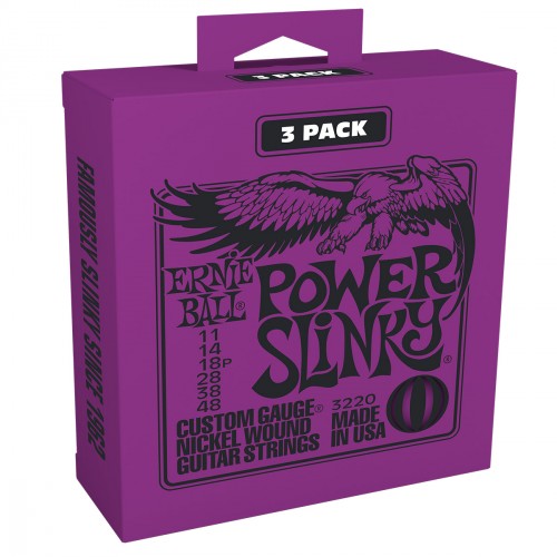 ERNIE BALL ELECTRIC 3220 POWER SLINKY PACK 11/48