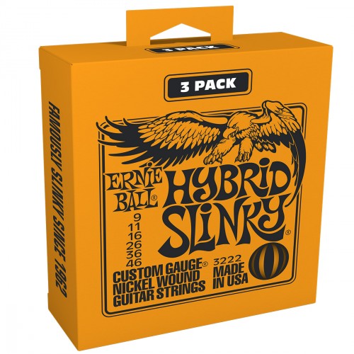 ERNIE BALL ELECTRIC 3222 HYBRID SLINKY PACK 9/46