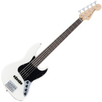 Photo FENDER DELUXE ACTIVE JAZZ BASS V PF OLYMPIC WHITE