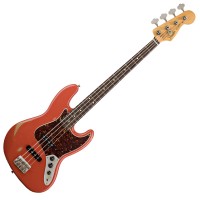Photo FENDER ROAD WORN '60S JAZZ BASS FIESTA RED PF