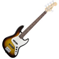 Photo FENDER STANDARD JAZZ BASS V BROWN SUNBURST PF