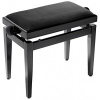 Photo STAGG PB05 BKM VBK - BANQUETTE PIANO NOIR MAT + VELOURS NOIR