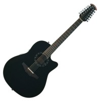Photo OVATION STANDARD BALLADEER DEEP CONTOUR CUTAWAY 12 CORDES BLACK