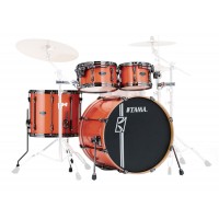 Photo TAMA MK42HLZBNS-BOS - SUPERSTAR HD MAPLE 4PC BRIGHT ORANGE SPARKLE