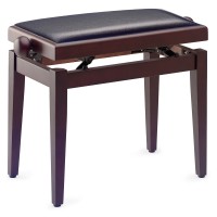 Photo STAGG PB05 RWM SBK - BANQUETTE PIANO ROSEWOOD MAT + VINYLE NOIR